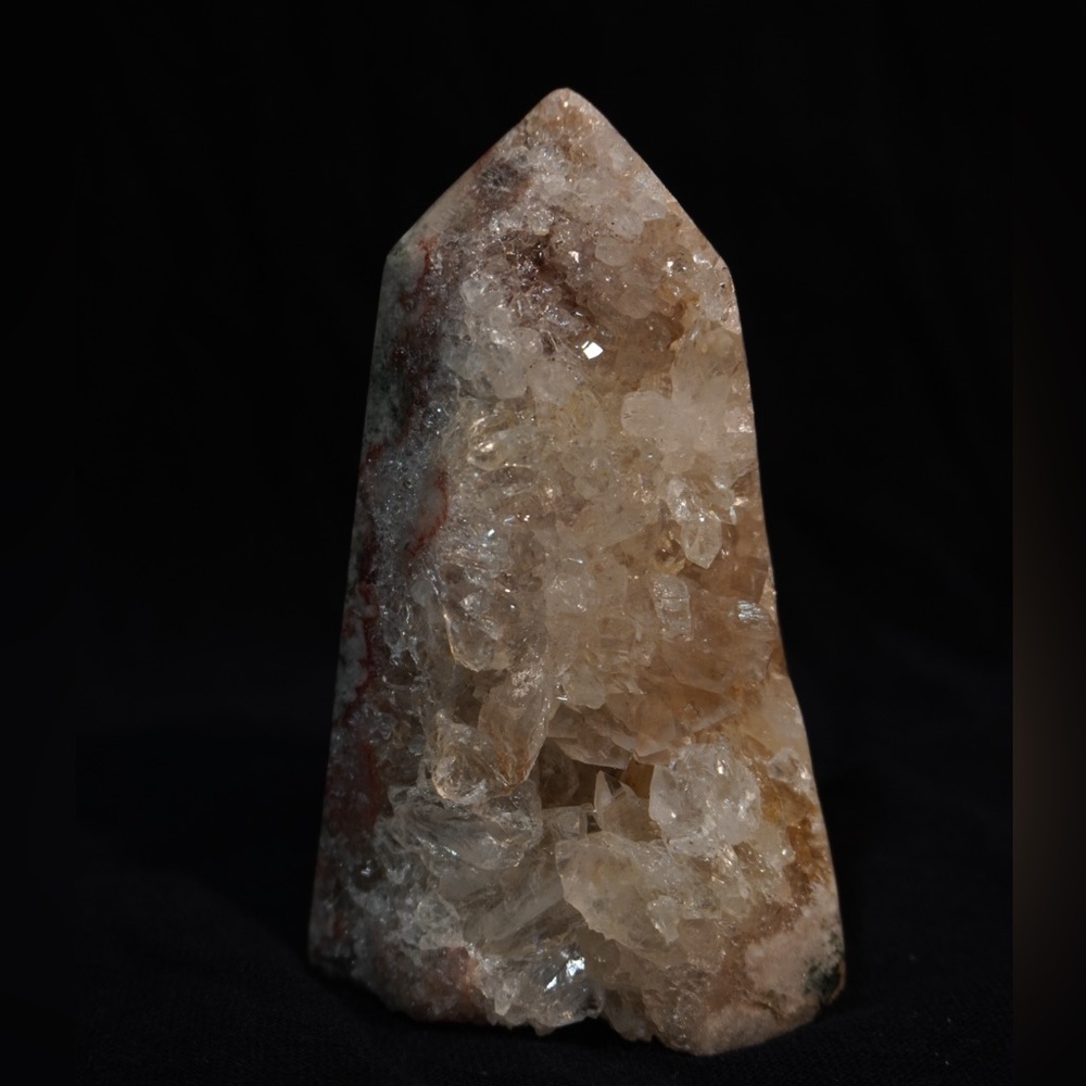 Pink Amethyst Moss Crystal Tower